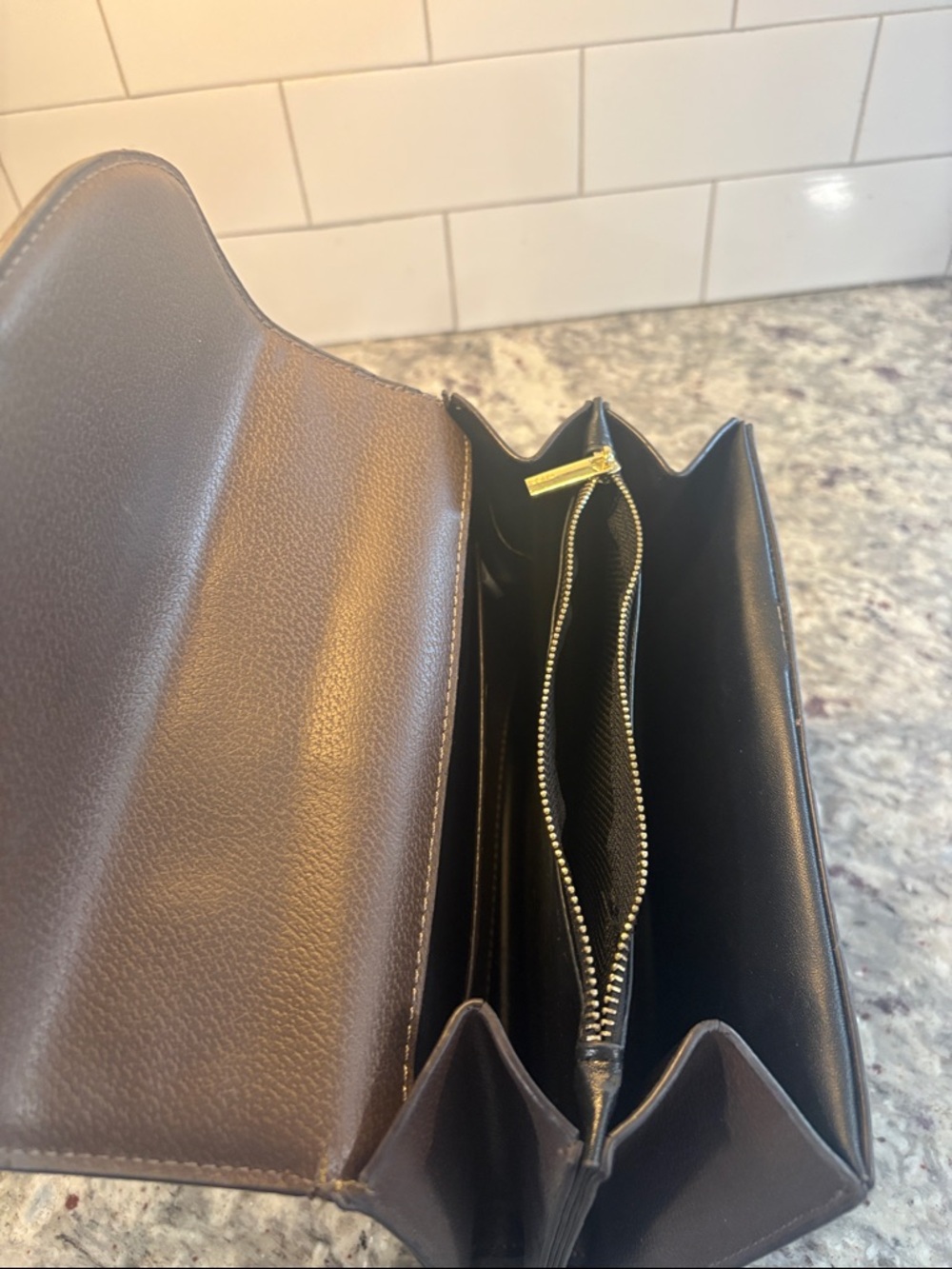 NOT A Gucci Brown GG Supreme Satchel with Green and Red Web Stripe - Picture 5 of 5